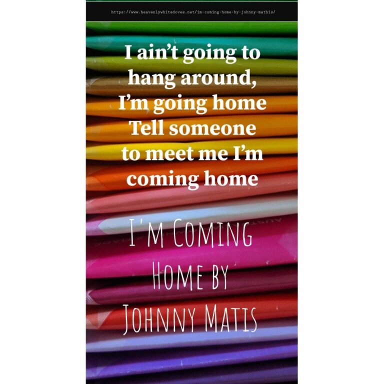 I'm Coming Home by Johnny Matis